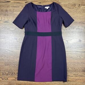 Coldwater Creek Dress Womens 16 Sheath Knee Length Career Colorblock